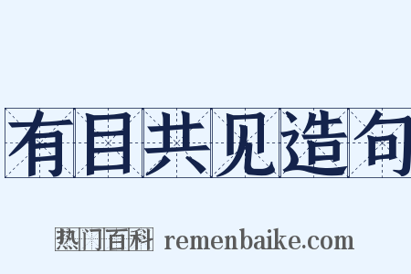 有目共见造句是什么意思的图片